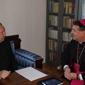 Biskup Šaško primio mons. Strahila Kavalenova, generalnog vikara biskupije Nikopol 